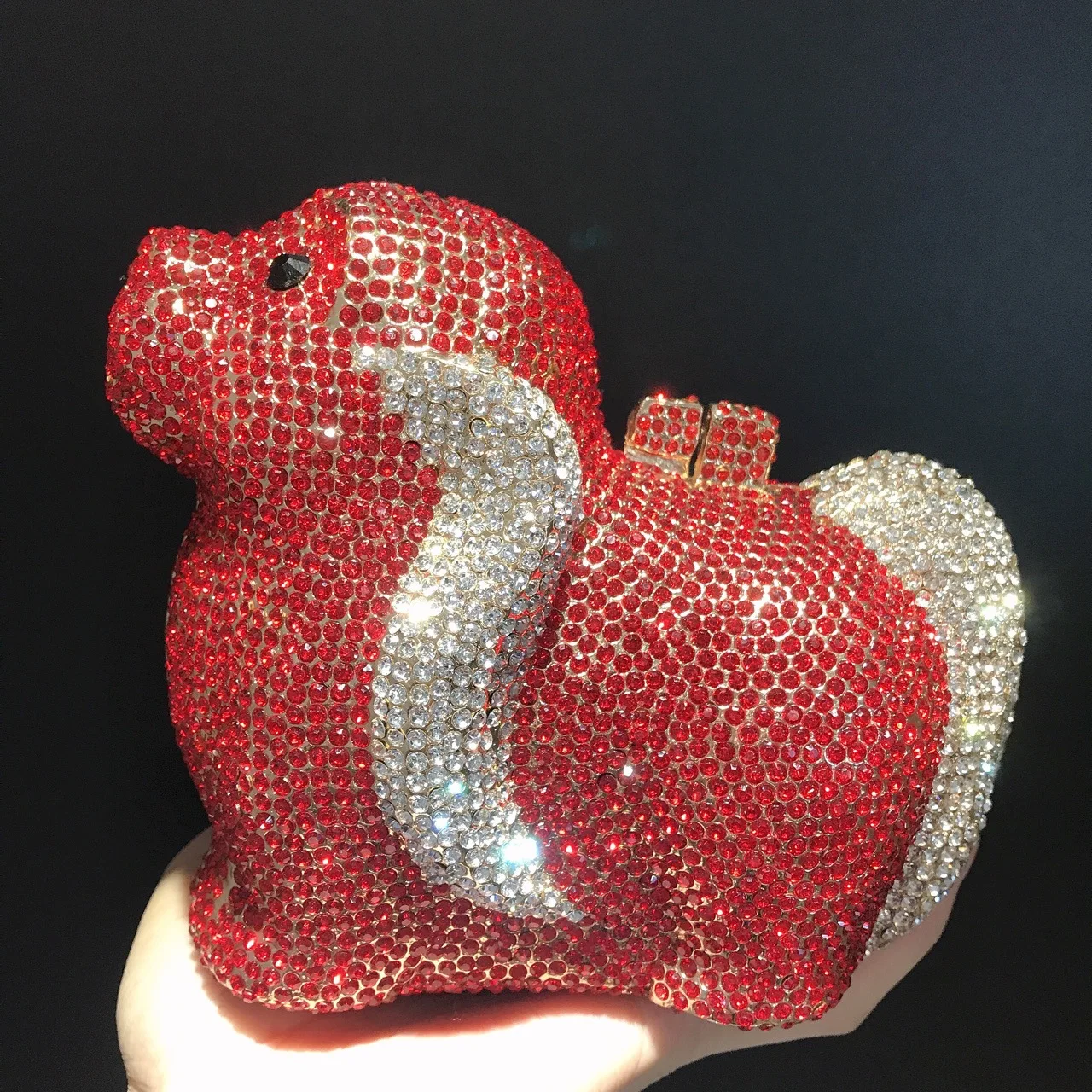 Mini Dog Studded With Rhinestones Dinner Bag Diamond Clutch Banquet Dress Clutch Purse Designer Luxury Bag Bolso De Fiesta Mujer
