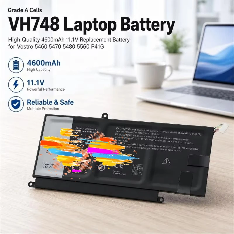 4600mAh 11.1V High Quality Replacement Laptop Battery For Vostro V5460 5470 5480 5560 P41G 14-5439 VH748 Notebook Battery