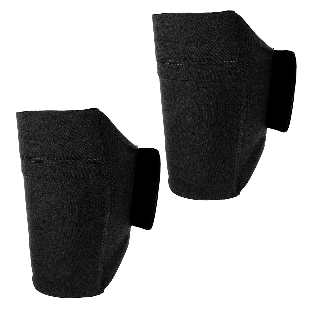 

2 Pcs Phone Leg Pouch Calf Holder Band Black Fitness Bag Adjustable Size 5 7 5 Inch Non Slip Sport Leg Band Mobile