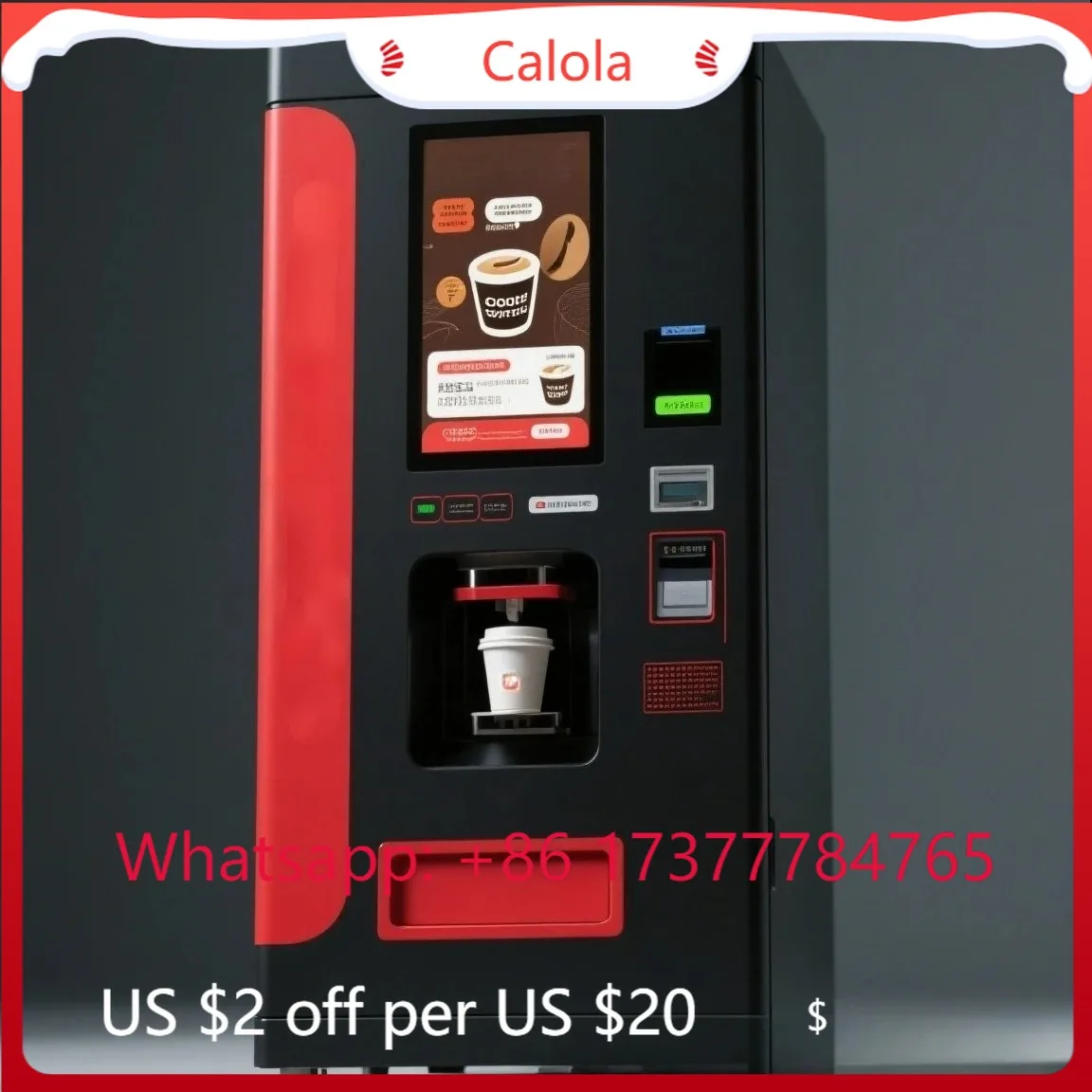 Self-Service Commercial Coffee Vending Machine 24 Hours Unmanned Iced Americano Italian Coffee Machine