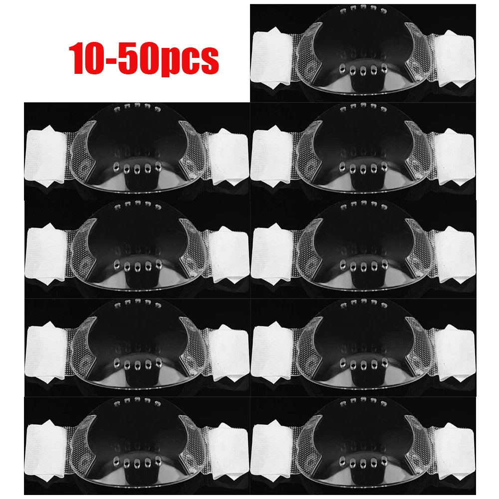 

10-50pcs eye goggle Use after surgery plastic eye shield Medical Self-adhesive tape Transparent ellipse safety multihole shield