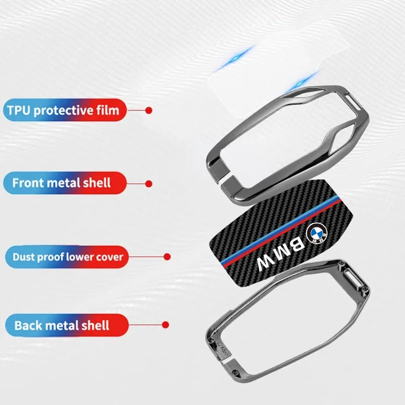 Car Key Case Cover Bag For Bmw 1 3 5 7 Series X1 X3 X5 X6 X7 F30 G20 F34 F31 G30 G01 F15 G05 I3 M4 Series Keychain Accesories