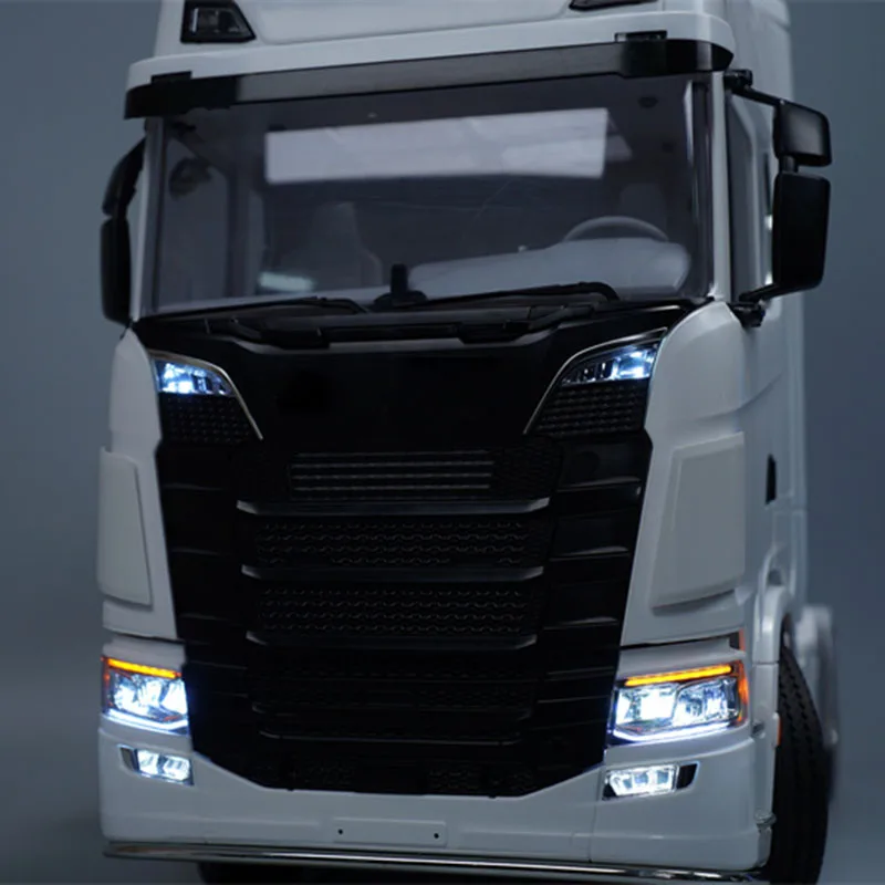 2pcs LED Front Spotlight Lamp for 1/14 Tamiya RC Dump Truck SCANIA 770S 6X4 56368 8X4 56371 Car Accessories