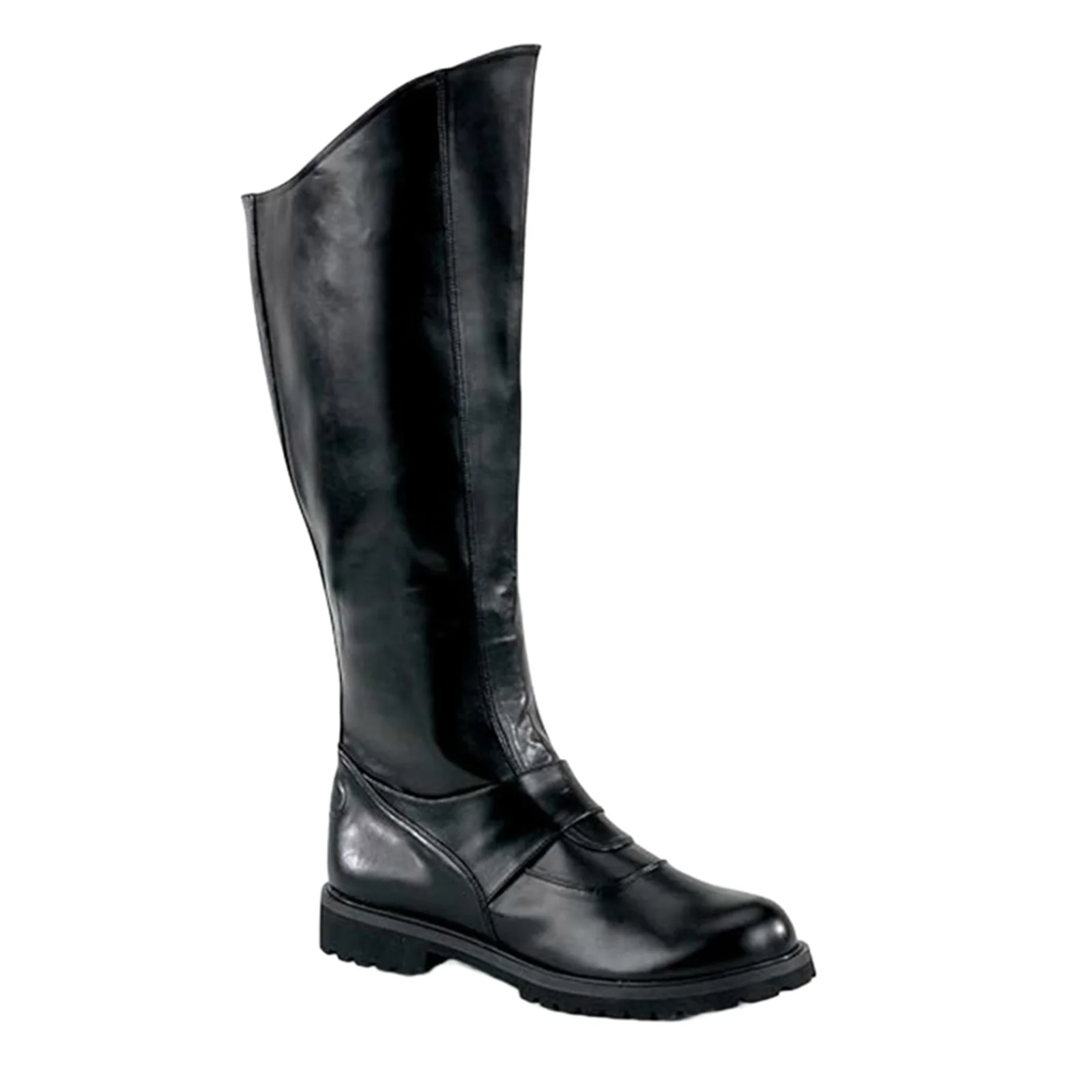 Retro Mittelalterliche Piraten- und Ritterschuhe, flache hohe Reitschuhe, Halloween-Bühnen-Cosplay-Kostüm-Schuhe, Unisex, hochwertiges PU-Leder, hohe Stiefel – Detail 4
