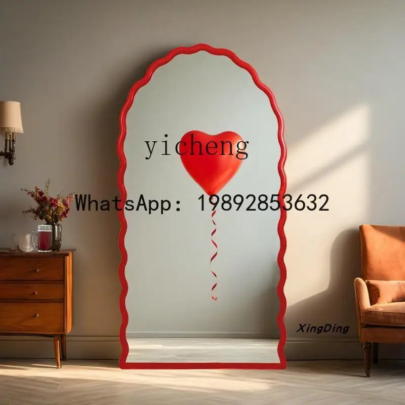X1  full body floor mirror American arched wall hanging home living room fitting mirror fairy garden