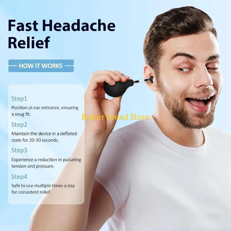 Dispositivo alívio da pressão da orelha W89C Cap para alívio instantâneo dor cabeça com três dicas ouvido ​​e