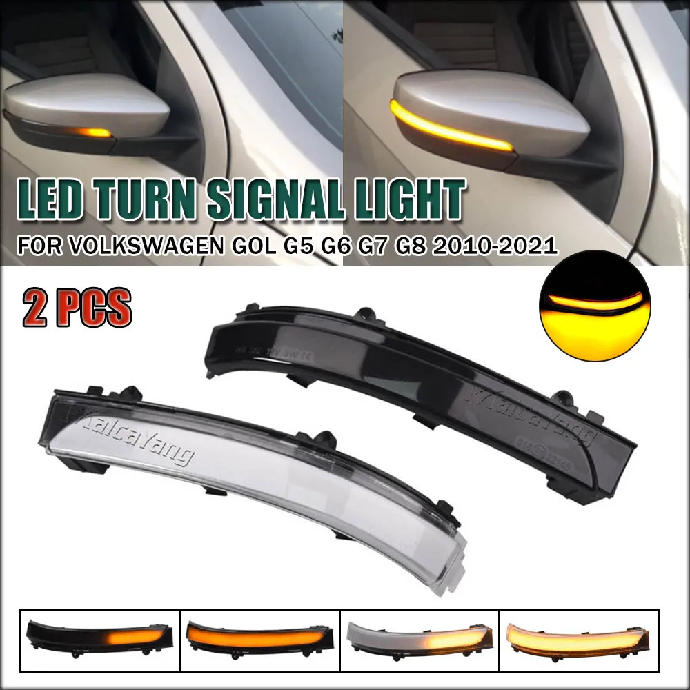 For VW Jetta Voyage Saveiro G6 G7 Gol Geracao 6/7/8 UP Spacefox LED Dynamic Turn Signal Light Side Mirror Sequence Indicator