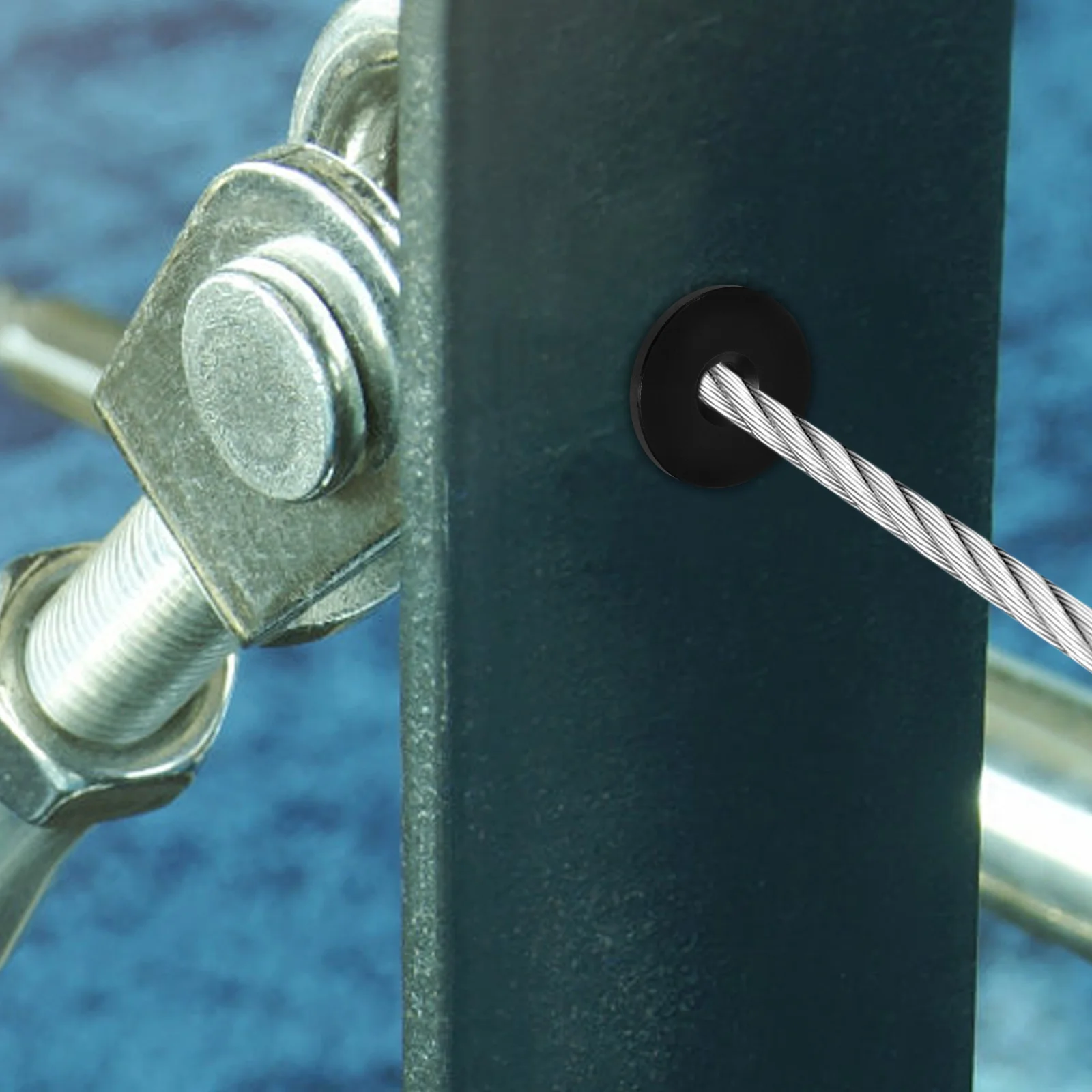 

Cable Grommet Black Grommets Protective Caps Railing Hardware for Decks System Ends Cord Wood