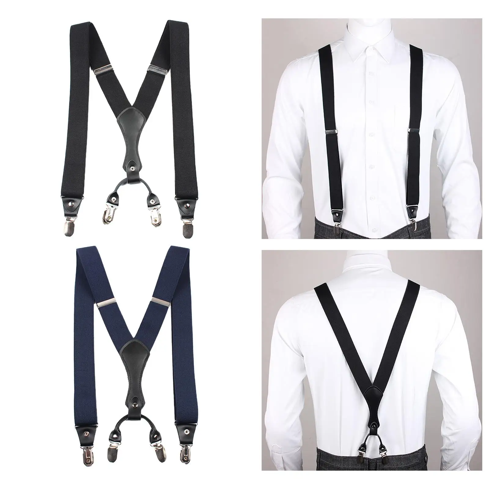 Men\'s Suspenders with Swivel Hooks Y Back Construction Fashion Braces Elastic for Activities Birthday Presents Accessories Women