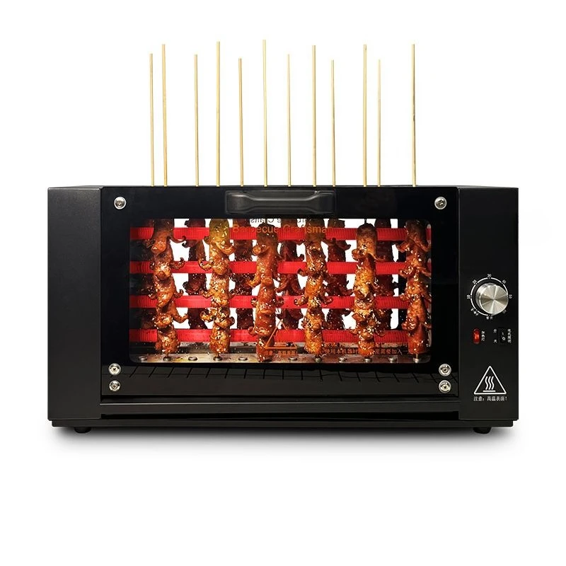 

No oil fume automatic rotating electric barbecue grill