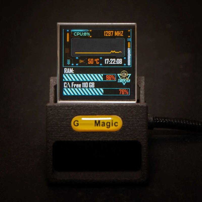 Bitcoin Stock Ticker Monitor погода цифровой дисплей часы персонализированный ПОДАРОК воспроизведение изображения встроенный гироскоп сенсор часы A