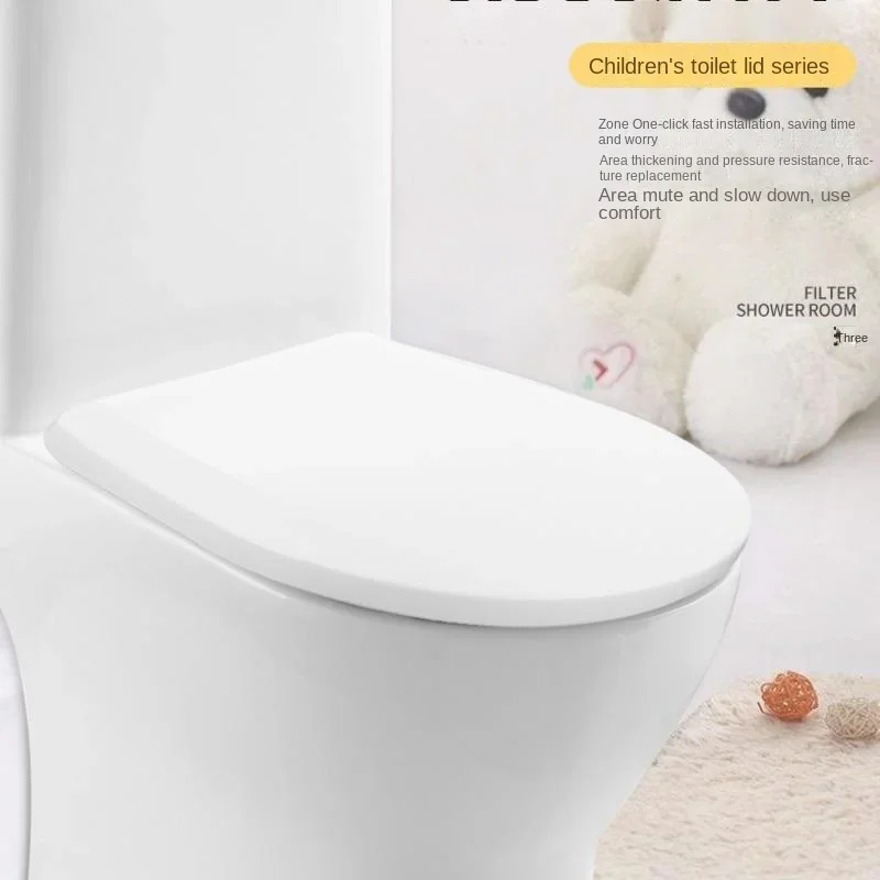 Kindergarten Toilet Seat Cover Thickening Fast Drop Slow Close Universal O Silent Type  Bathroom Accessories