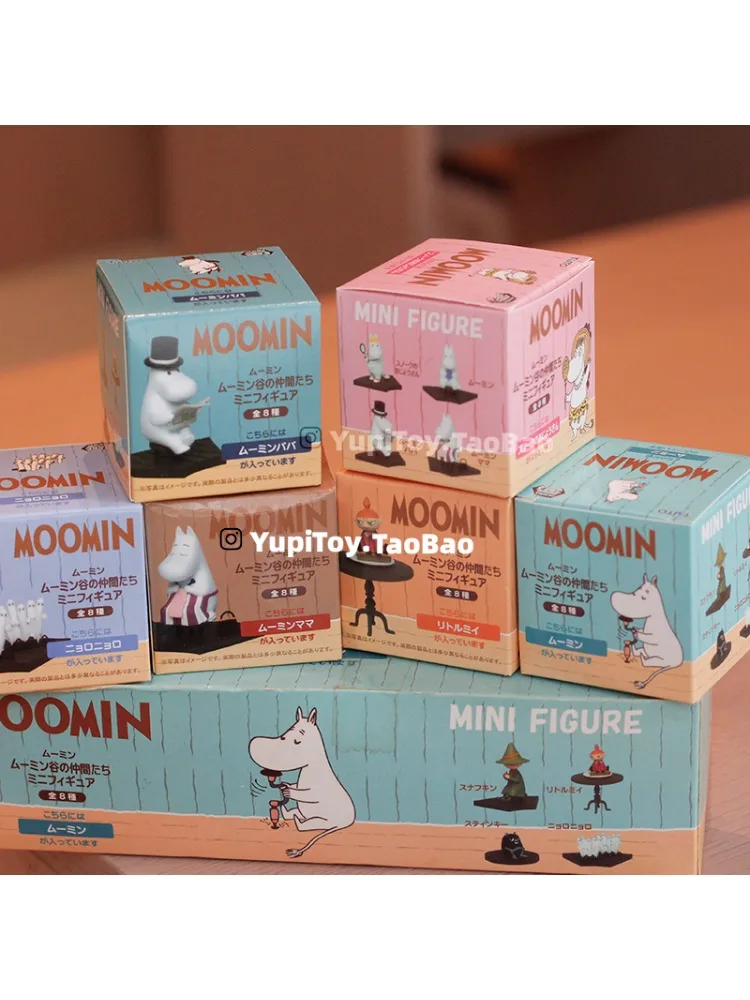 Original véritable la famille Moomin Mini modèle scène ornements figurine jouets pour garçons filles enfants cadeau modèle à collectionner