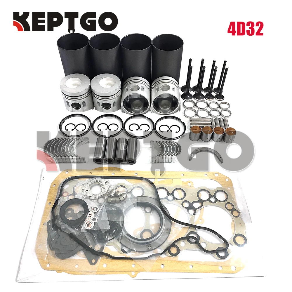 

4D32 Engine Rebuild Kit Compatible With Mitsubishi 4D32 4D32T Liner Piston Ring Bearing Valve Kit Gasket Parts STD size