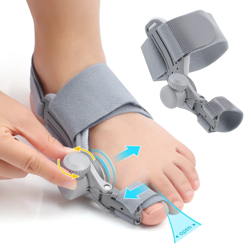 

Bunion Corrector for Hallux Valgus - Rotatable 180° Horizontal/90° Vertical Clockwise 3D Dynamic Correction Anti-Slip Heel Strap