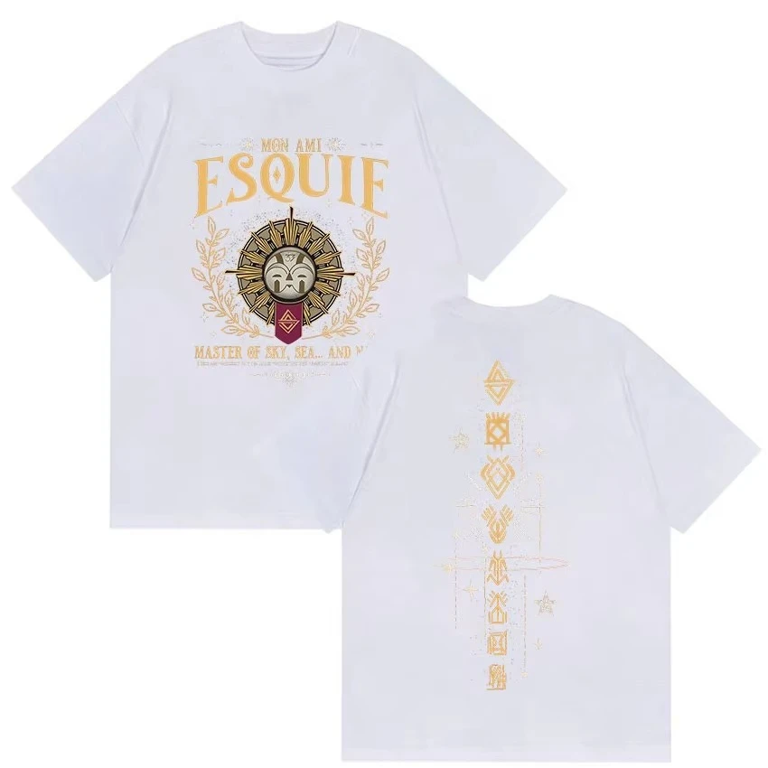 Summer Hot Sale Esquie Clair Obscur Expedition 33 Graphic T-Shirt Men Women Vintage Streetwear Tshirt Game Fans Gift T Shirt