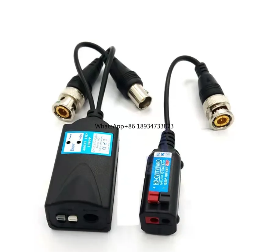 Good quality active balun Passive Transceiver 1CH Active video balun transmitter and receiver support AHD CVI TVI