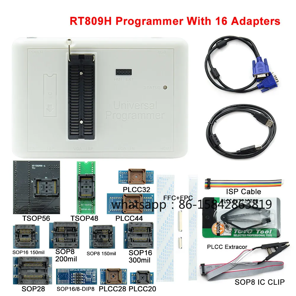 Original RT809H EMMC Programmer, Ultra-Fast NAND Flash ISP Universal Reader Writer for TV Motherboard Repair