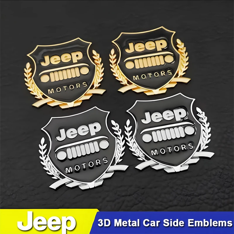 

2 шт., металлическая эмблема, наклейка, значок автомобиля, декоративные наклейки для Jeep Wrangler Rubicon Renegade Compass Grand Cherokee Patriot Liberty