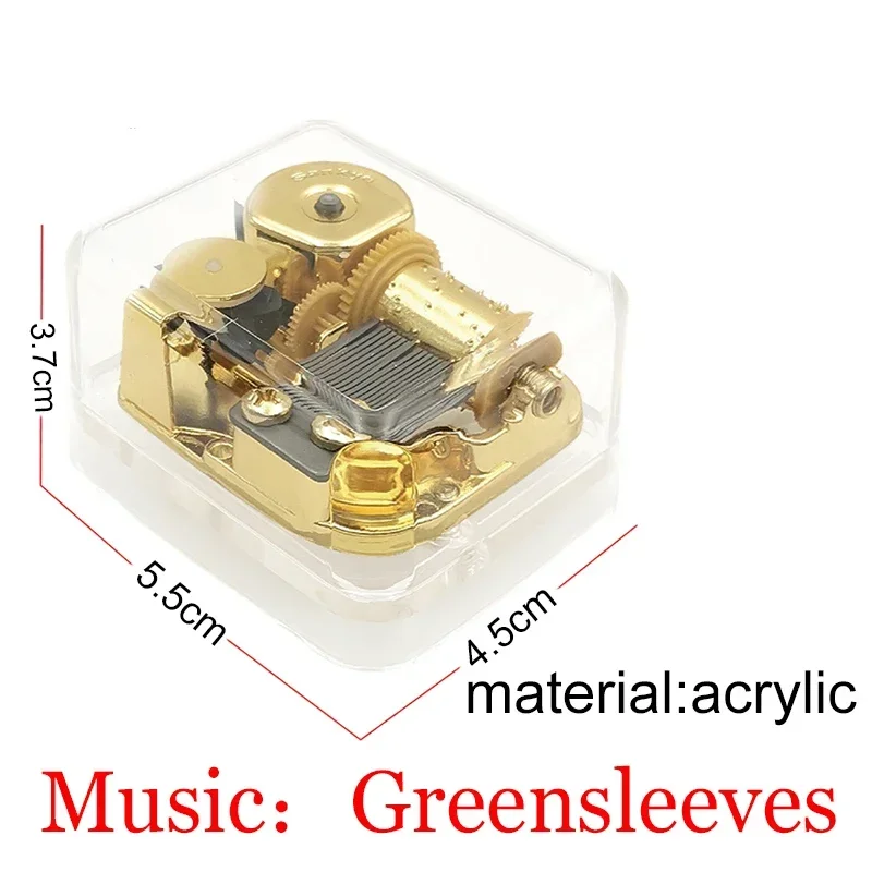 Fairy tail Greensleeves For Elise happy birthday The internationale Music Box Acrylic 18 Note Kid Christmas Gift Home Decor