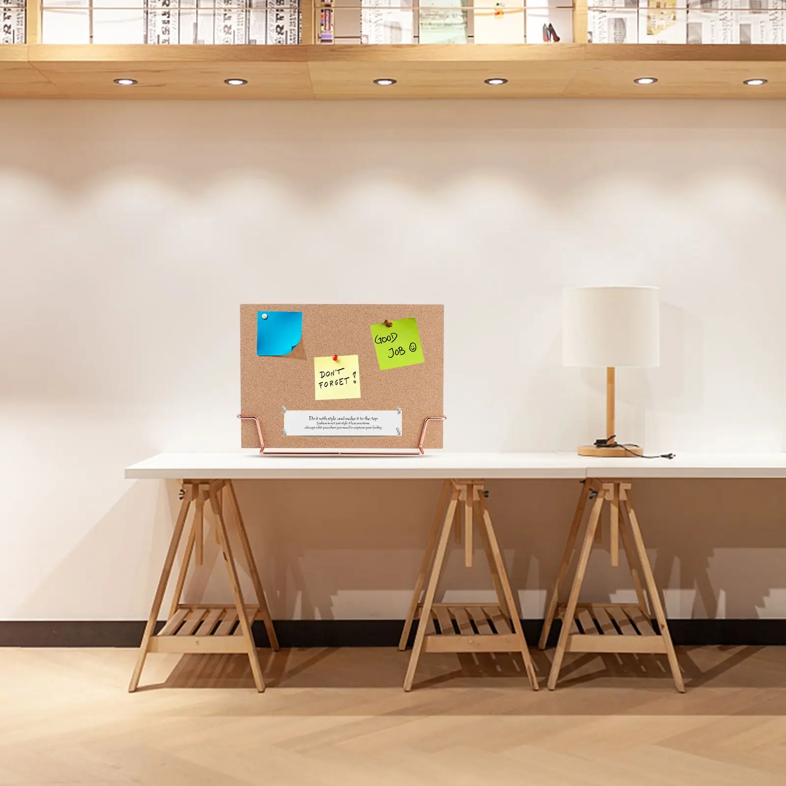 Bulletin Board Message Display Office Rustic Bamboo Cork Drawing Chalkboard Menu Notice Memo Pin Wall Mount