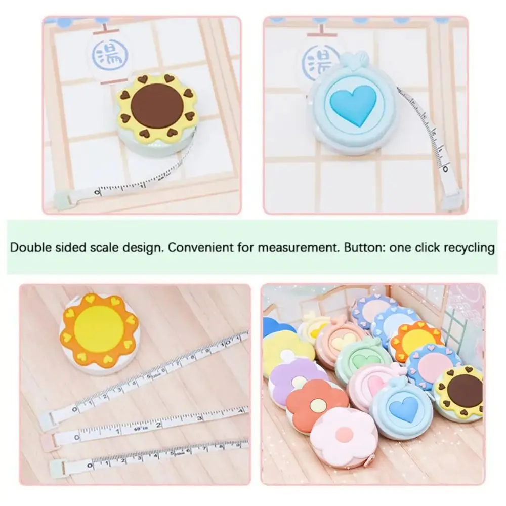 1.5M Soft Tape Measure Cartoon Mini Leather Double Scales Rulers Retractable Home Craft Measurements Measuring Tape