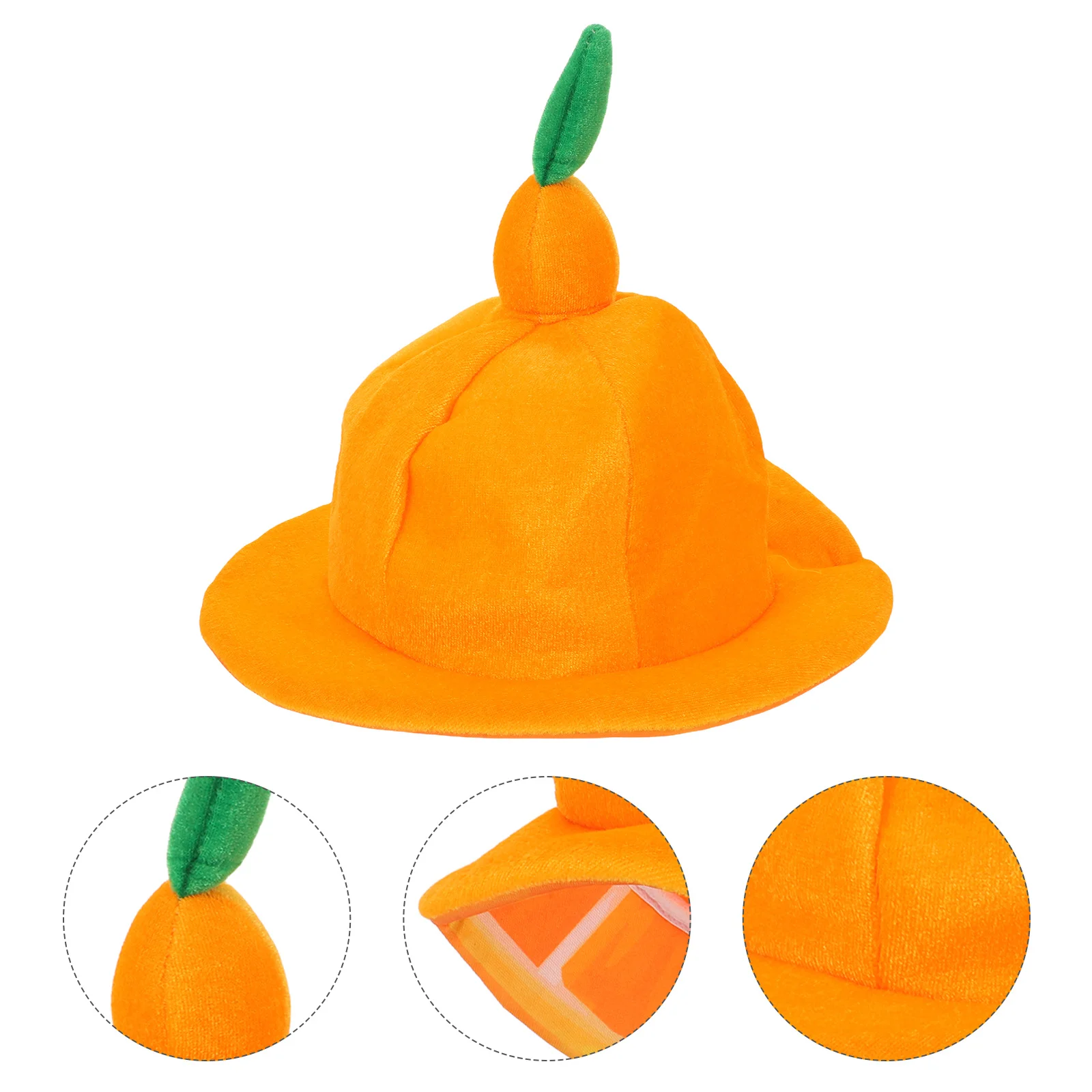 Unique Orange Hat Costume Headwear Funny Fruit Cap Halloween Carnival Party Photo Prop Dress Up Orange Hat Costume