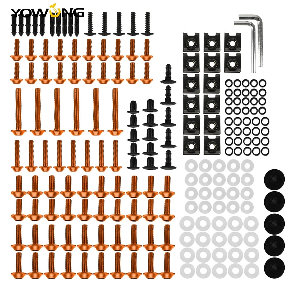 

For YAMAHA YZF R1 R15 R25 R3 R6 R125 R15 R25 MT03 MT07 MT10 For Suzuki GSXR Fairing Bolts Screws Kit Fastener Bodywork Screws