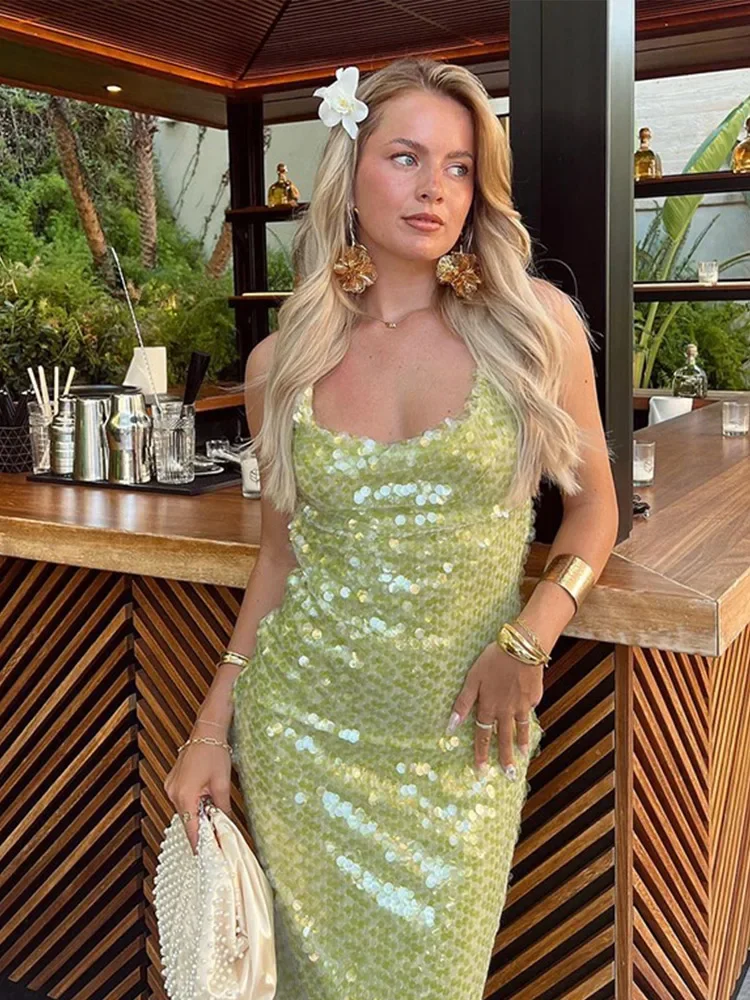 green flapper dress uk Romance Ruffle Dress, in Moss Green Luxe Satin, Size: Medium | Show Me Your Mumu main image 0