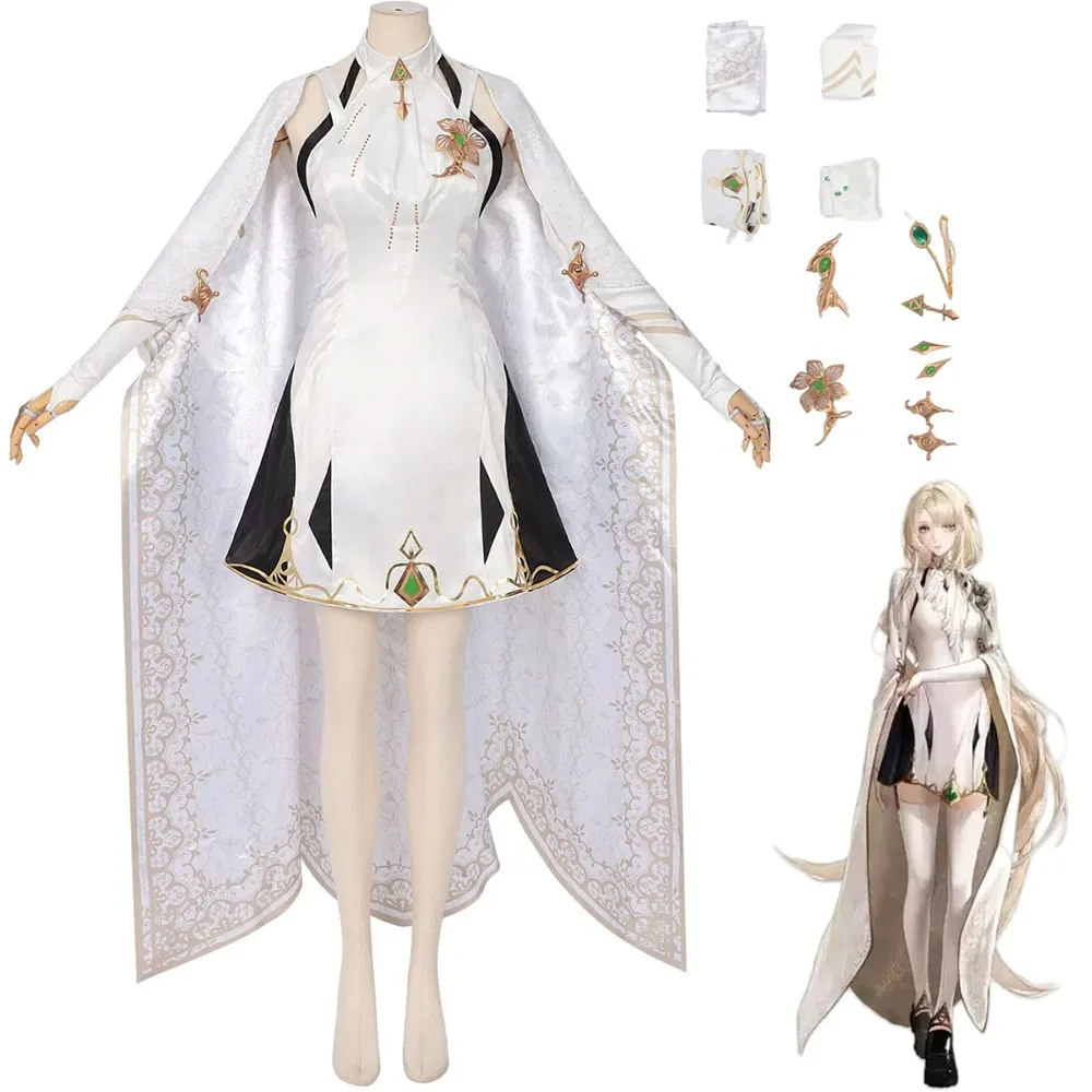 

Аниме игра «Путь в никуда» Hypatia, карнавальный костюм, сексуальное белое платье, плащ, униформа, полный комплект, женское карнавальное платье на Хэллоуин