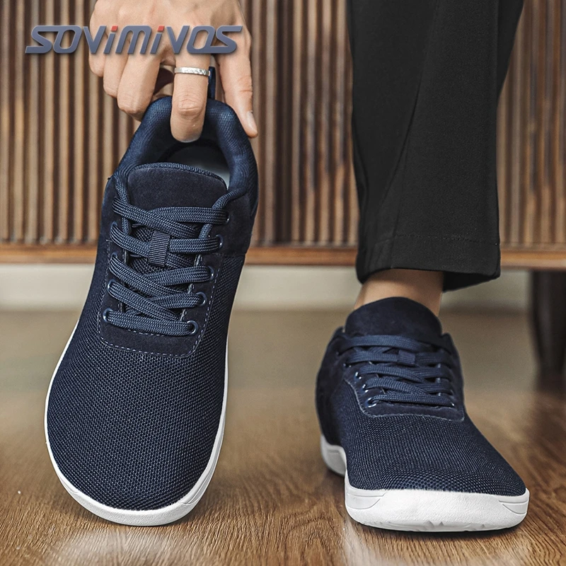 

Мужские минималистичные кроссовки без каблука с широким носком для бега, тенниса и ходьбы, дышащие, широкой ширины, для женщин
