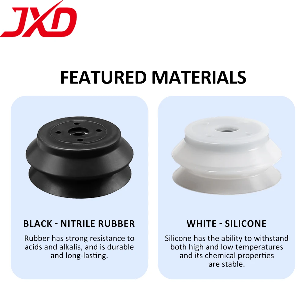 JXD ZP-HB /H Series ZP-32/40/50/63/80/100/125HB/H Silicone Pneumatic Vacuum Suction Cup