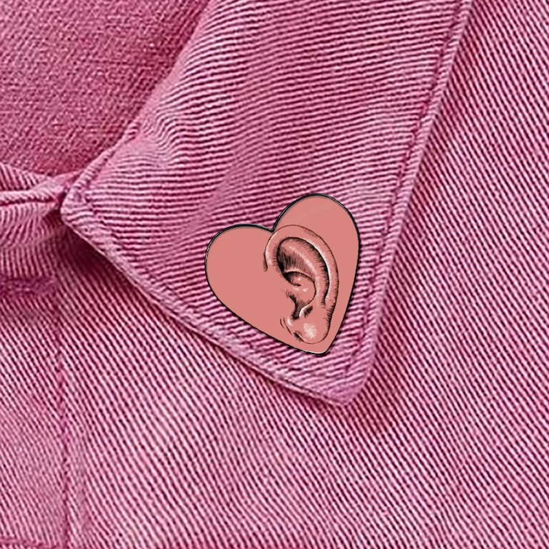 safe and confidential space to be heard pin Funny Brooches Shirt Lapel Cute Badge Cartoon Jewelry Gift for Lover Girl Friends