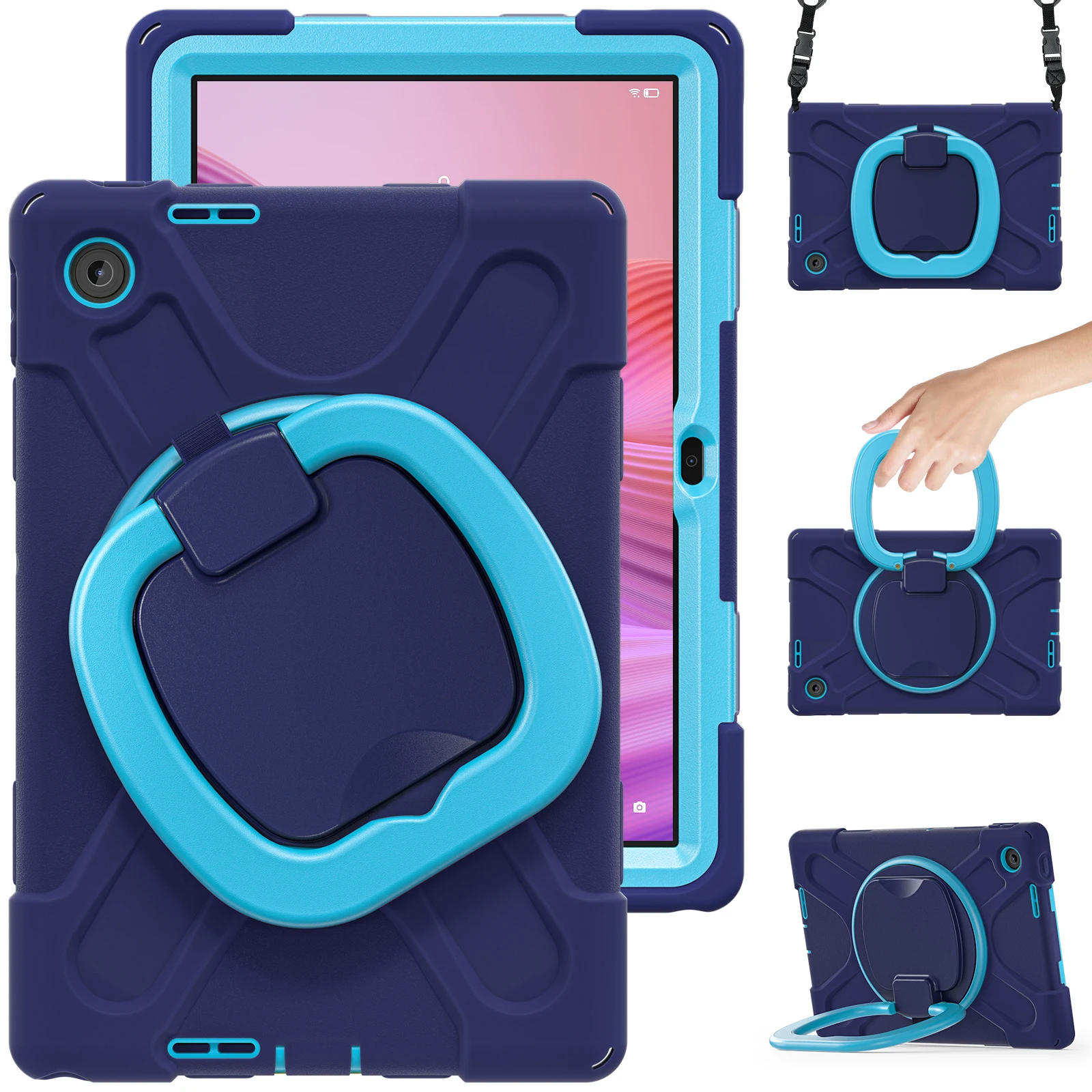 

For Lenovo Tab 2025 TB-311FU K10 2nd TB-311XU 10.1" 360 degree rotate With Foldable Bracket Shockproof Protective tablets Cover