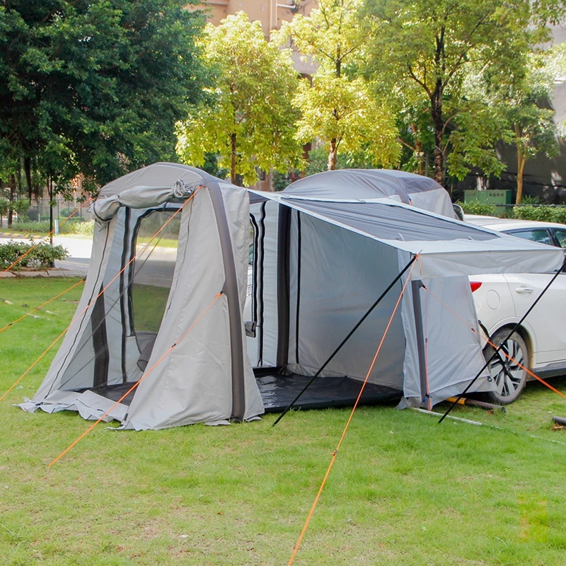 Imagem -04 - Tenda Traseira do Carro Inflável Outdoor Camping Túnel Yurt Família Self-driving Turista Churrasco 210d Oxford Impermeável Grande Espaço Pérgola