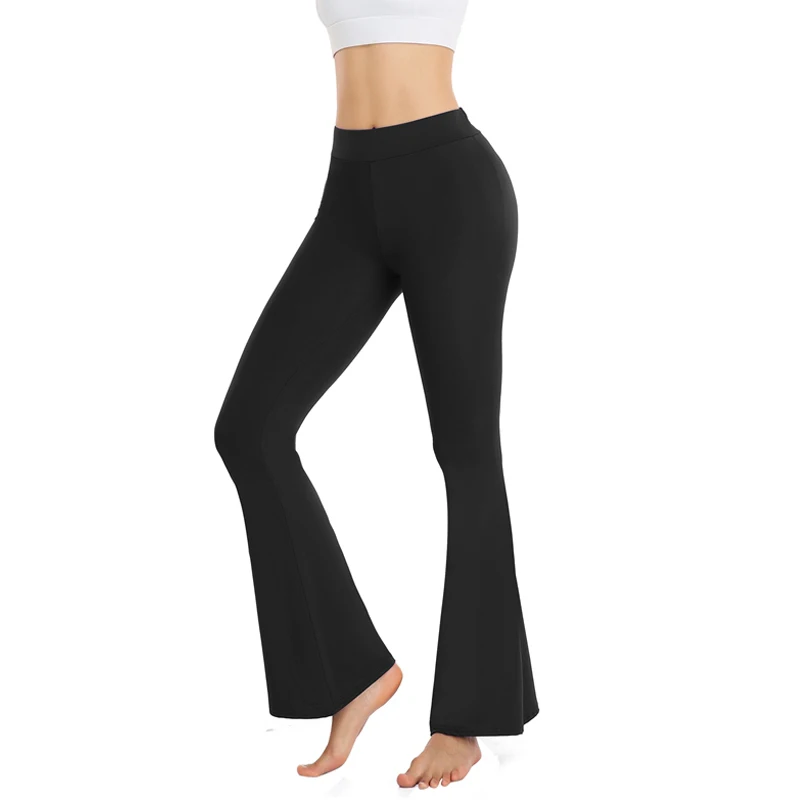 Women’s Bootcut Yoga Pants Flare Leggings for Women High Waisted Crossover Workout Lounge Bell Bottom Jazz Dress Pants