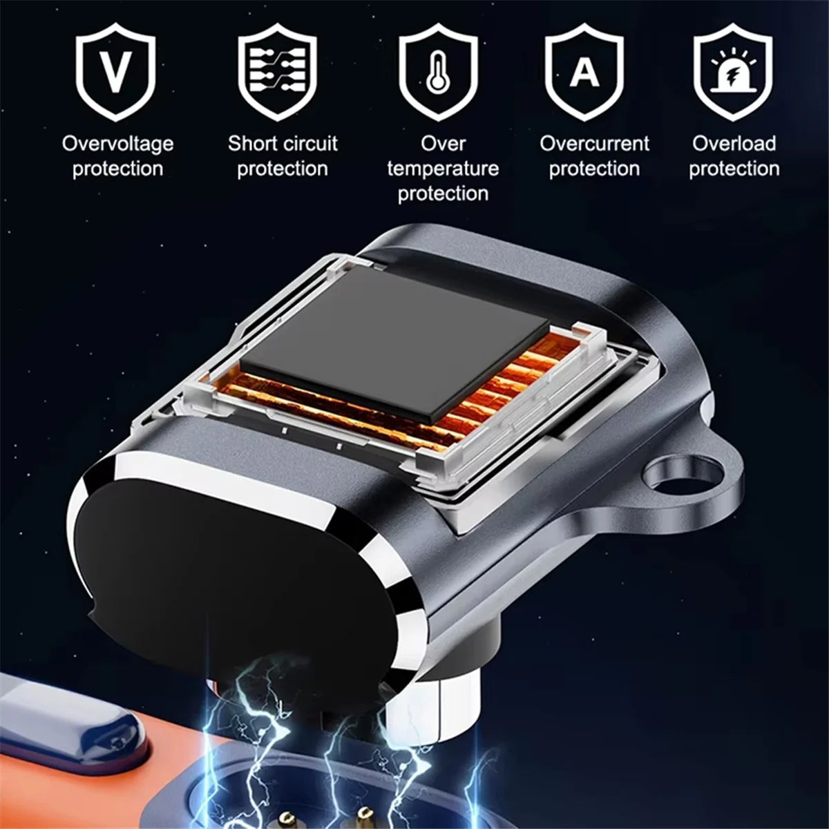 

Charging Adapter Type C Bone Conduction Headphones Charger Magnetic Charger Adapter for OpenSwim Pro S710 Charging Adapter B