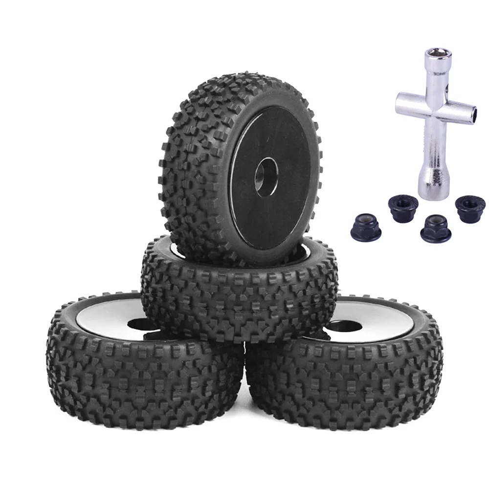 4Pcs 85mm Tires Wheel Tyre for 144001 124019 104001 RC Car Upgrade Parts 1/10 1/12 1/14 Scale Off Road ,2