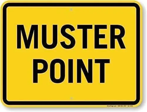 Muster Point Sign: Muster Point Vintage Metal Sign es-aluminum