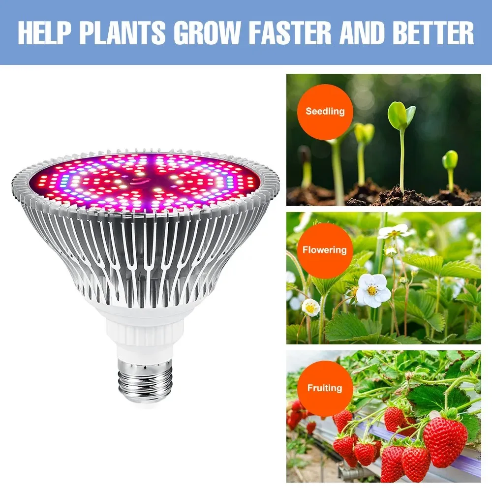 LED 식물 성장등 풀 스펙트럼 식물 램프 E27 식물 전구 E14 UV 램프 온실 꽃 씨앗 LED 수경 재배 성장등