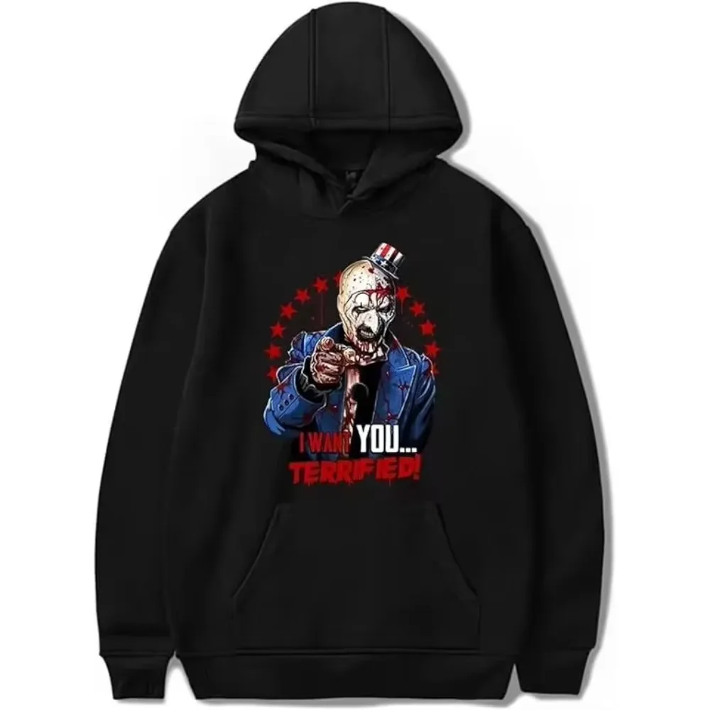 Terrifier Art the Clown Merch Hoodies New Logo Pullovers Women Men Fashion Casual Long Sleeve Sweatshirts