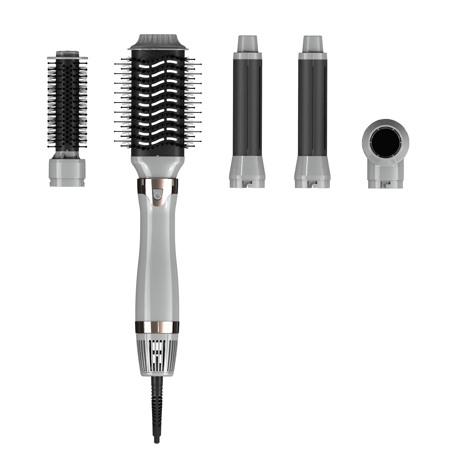 

Новый стайлер для волос 5 в 1, электрическая щетка для фена, профессиональный полный стайлер, щетка с горячим воздухом 5 в 1