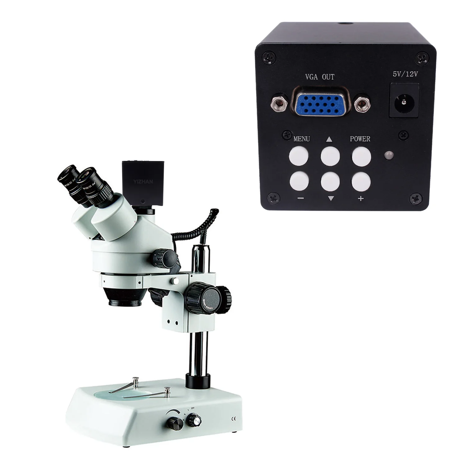 Yizhan HD 1080P 30FPS VGA Digital Microscope Camera Industrial Camera 130X 150X 180X C Mount Lens For Phone PCB Soldering Repair