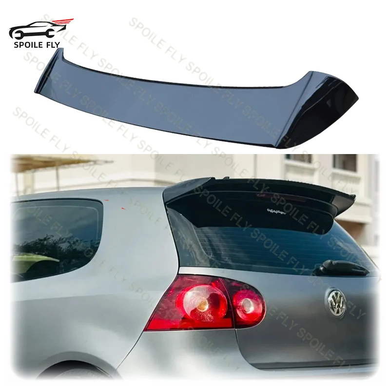 

2004 2005 2006 2007 2008 2009 FOR VW Golf 5 MK5 GTI R32 Osir Style Rear Spoiler Roof Wing Trunk Lip ABS Material Glossy Black