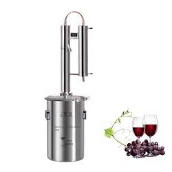 Stainless Steel Alcohol Distiller Machine Brew Water Wine Essential Oil Distillation Home Brewing Equipment