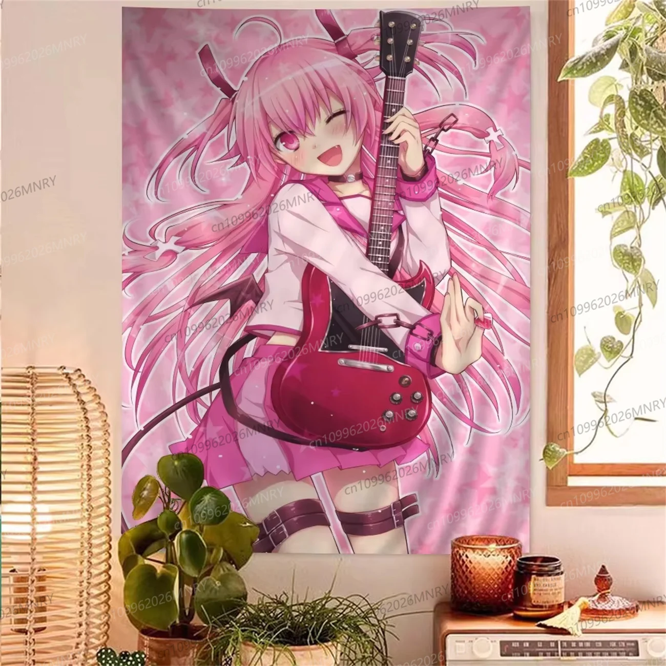 Tapiz Bohemio Colgante de Tachibana Kanade de Angel Beats, Tapiz de Pared Hippie con Diseño de Tarot, Tapiz Japonés para Dormitorio, Arte de Pared