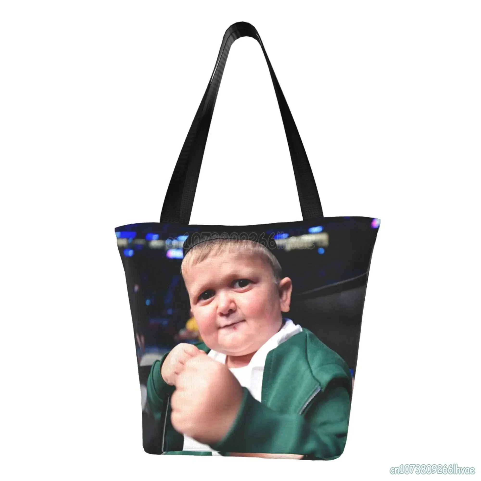 

Funny Hasbulla Magomedov Hand Bags Women Tote Bags Tower Shoulder Canvas Large Portable Durable Reusable Shopping Grocery Bag