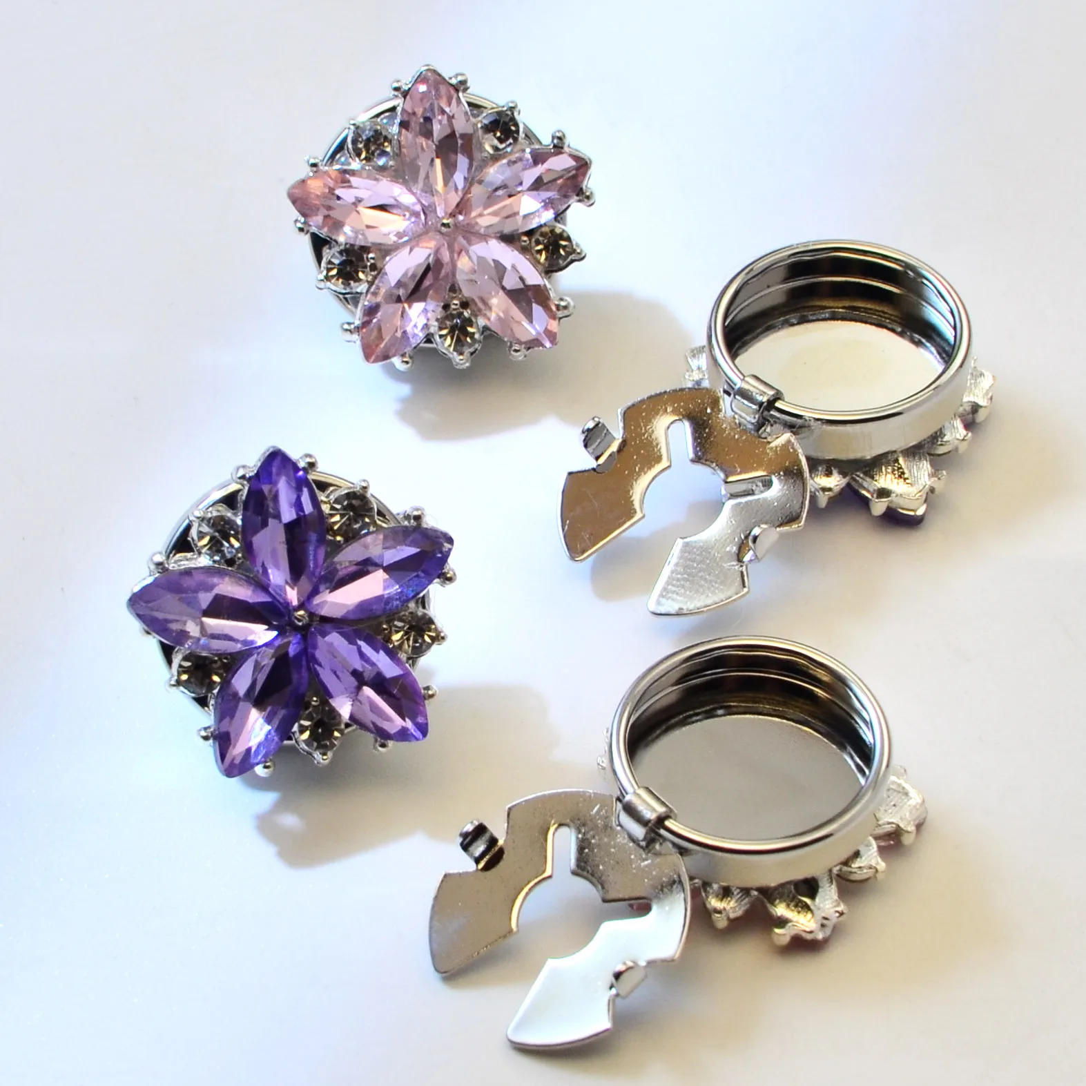 5pcs Fashion Five Star Rhinestone Button Cover Turtle Cufflinks Shirt Brooch Clip Set Clothing Accessories Brooch Pin Button Set