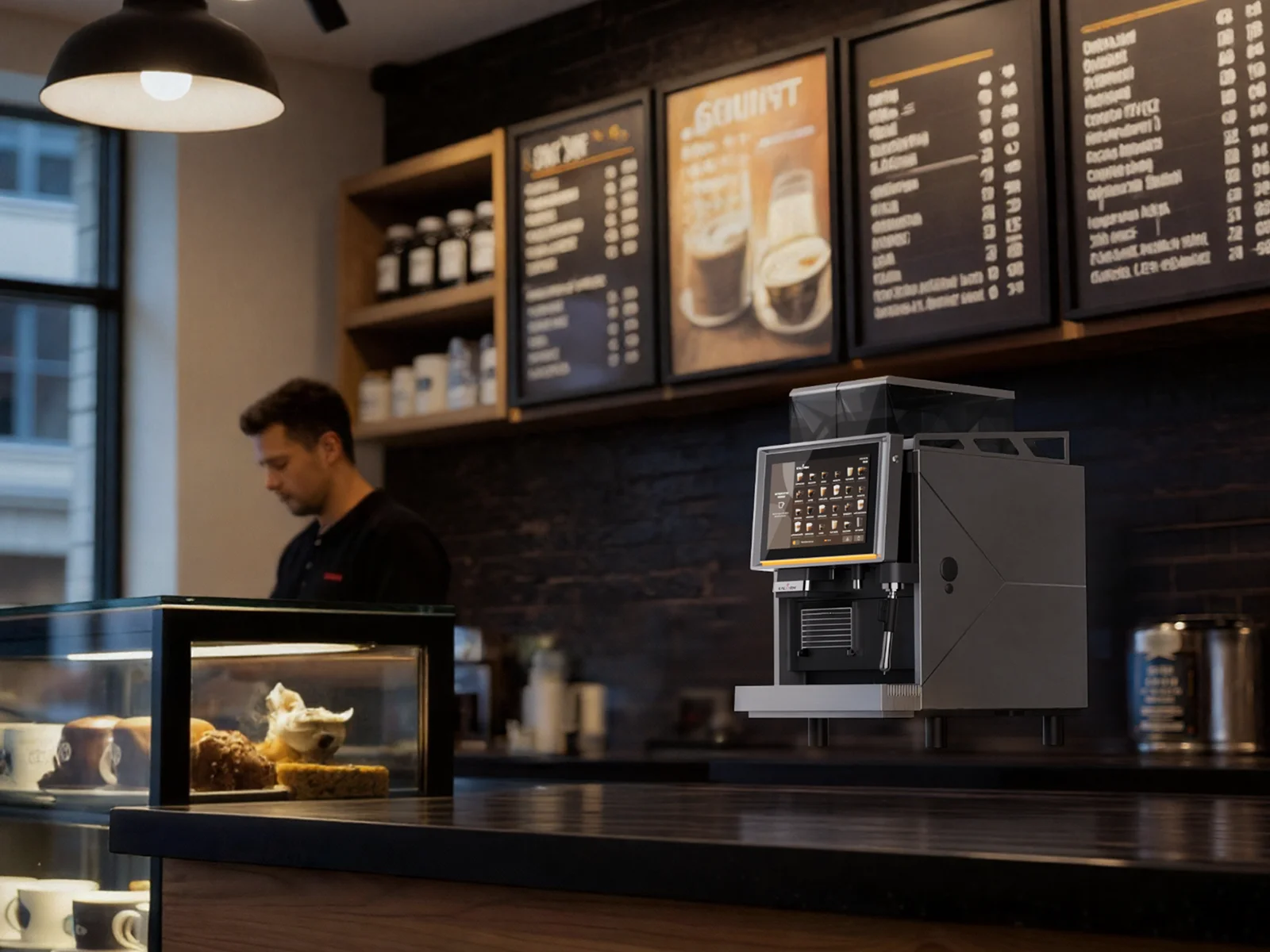 ES200 Professional Fully Automatic Commercial Touch Screen Espresso Coffee Maker Machine For Commercial