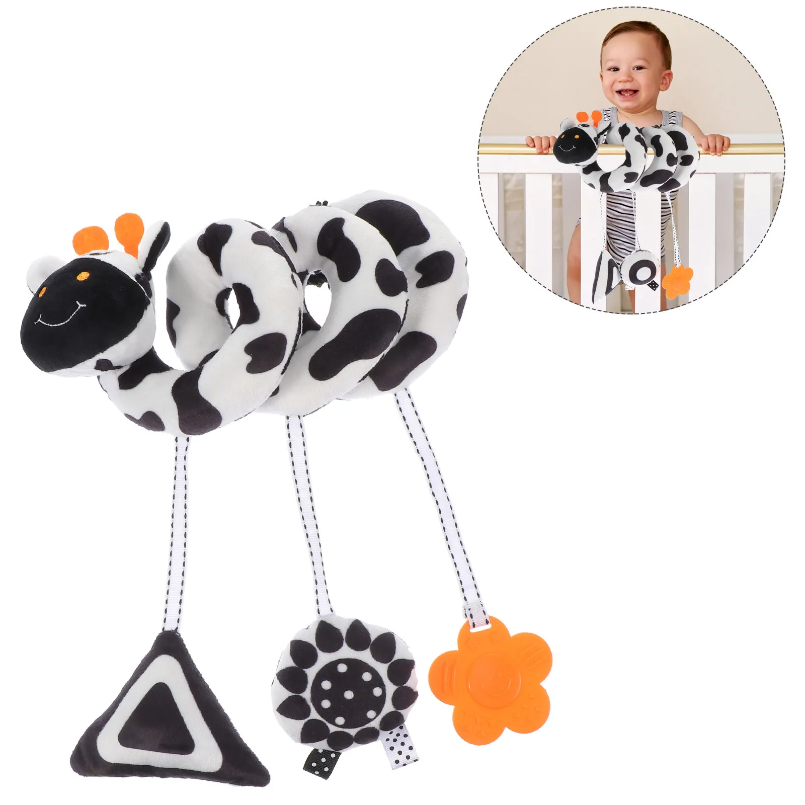 

1Pcs Black Baby Bed Around Newborn Plaything Bell Stroller Hanging Crib Cot Early Childhood Newborn Bed Decor